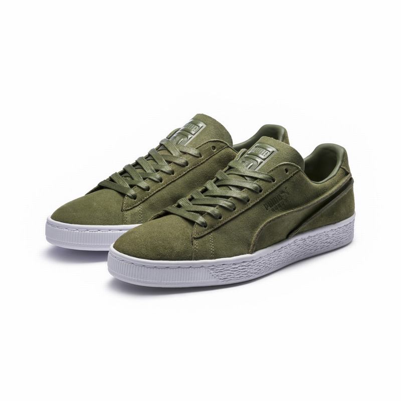 Basket Puma Suede Classic Exposed Seams Homme Vert Olive Soldes 592VHWNL